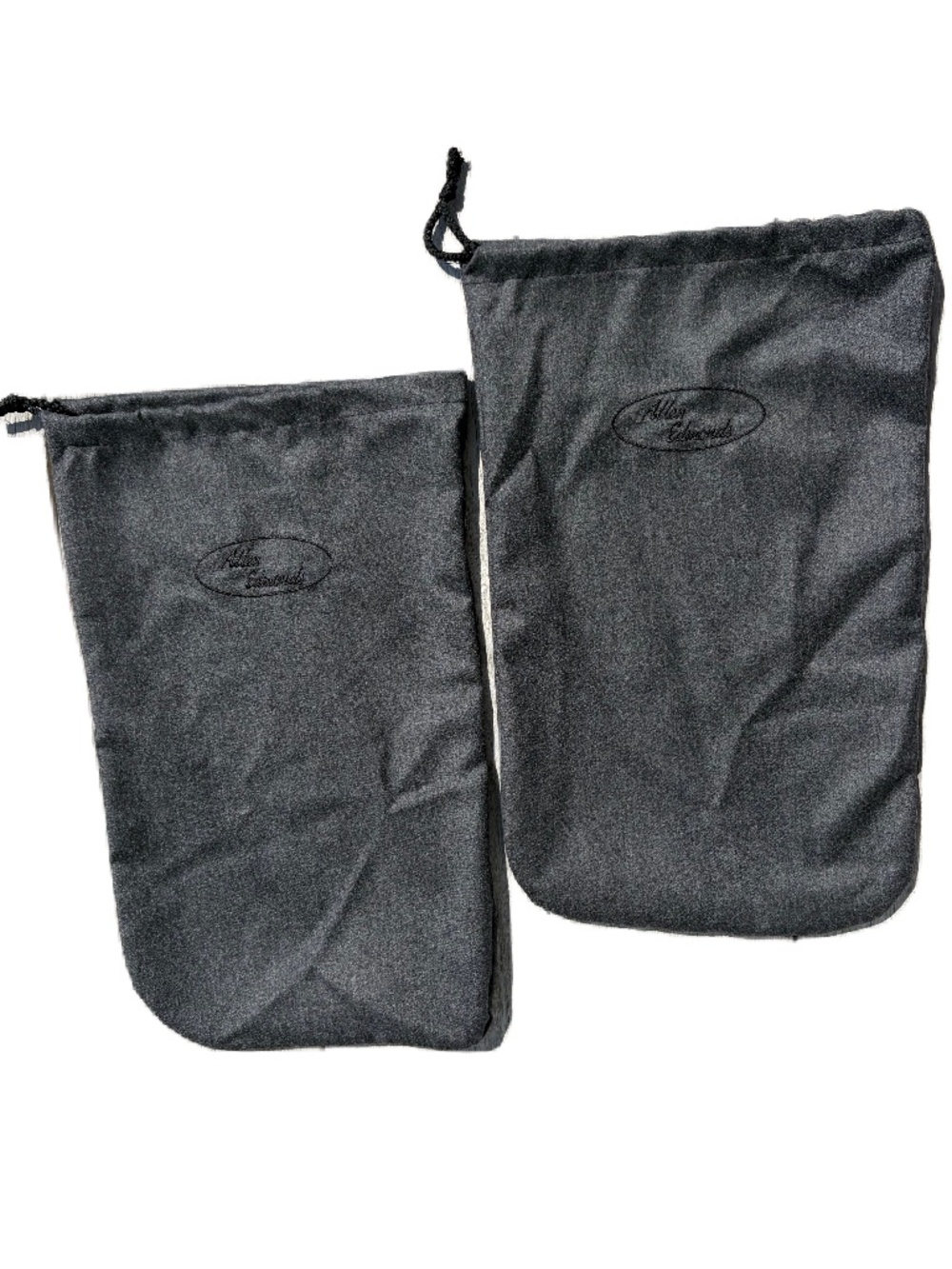 Allen Edmonds shoe dust bags gray
